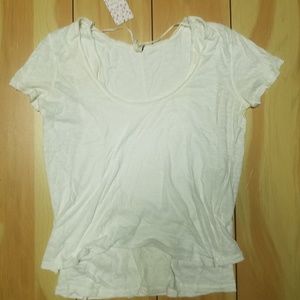 Free People double layer white T-shirt top large